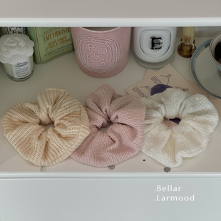 2.0 Bellar larmood KNIT 低马尾丸子头发圈 秋冬毛线手工复古