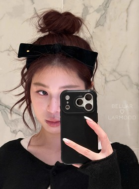 Bellar/larmood France Vintage法式复古丝绒蝴蝶结气质氛围发箍