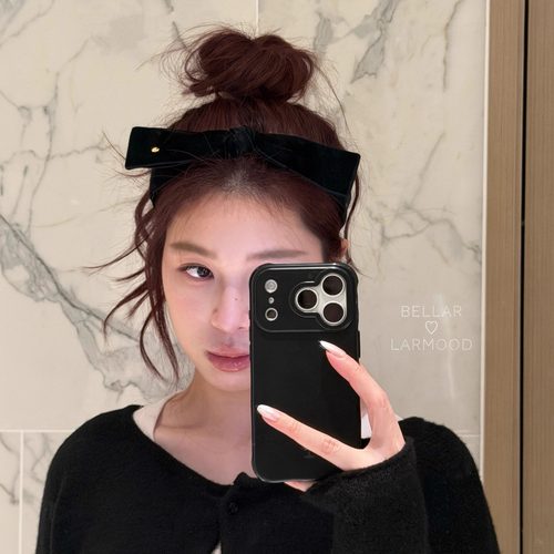 Bellar法式复古丝绒蝴蝶结发箍