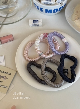 Bellar/larmood 真丝褶皱minisize 少女新色系丸子头低马尾发圈