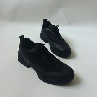 户外徒步休闲鞋 男款 黑色运动跑步鞋 美式 英伦风赤足网面小众登山鞋