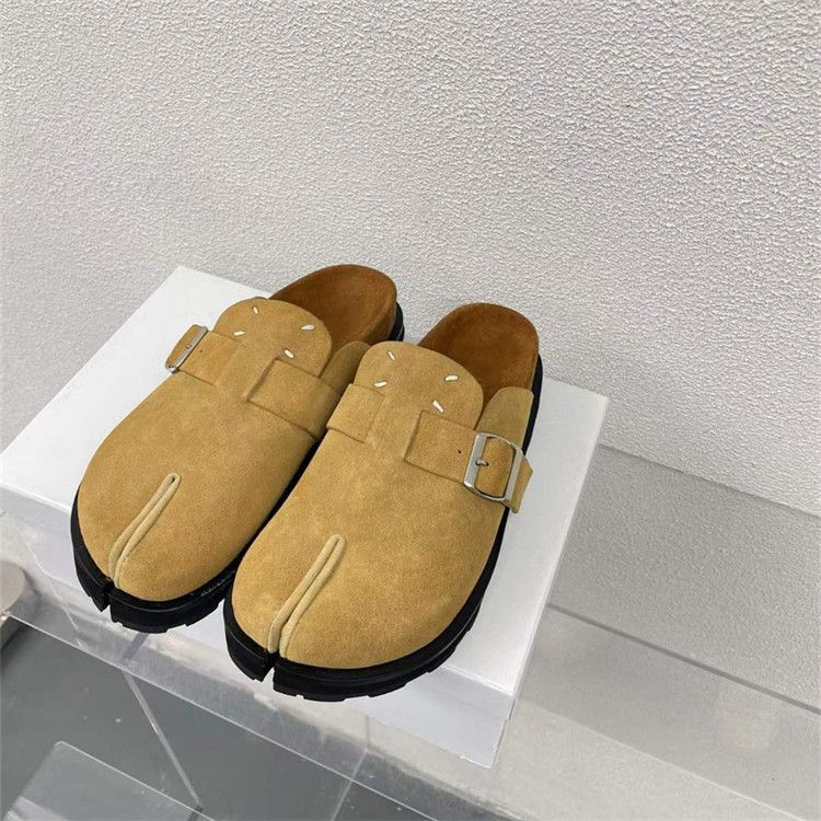 户外分趾鞋休闲勃肯鞋男女通勤百搭懒人潮款套脚厚底增高半拖鞋图片