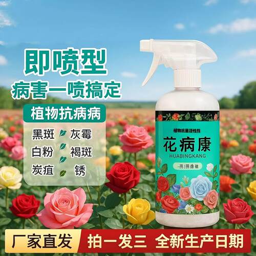 花病康活性剂喷雾三角梅月季兰花多肉花卉通用炭疽白粉护理活性剂