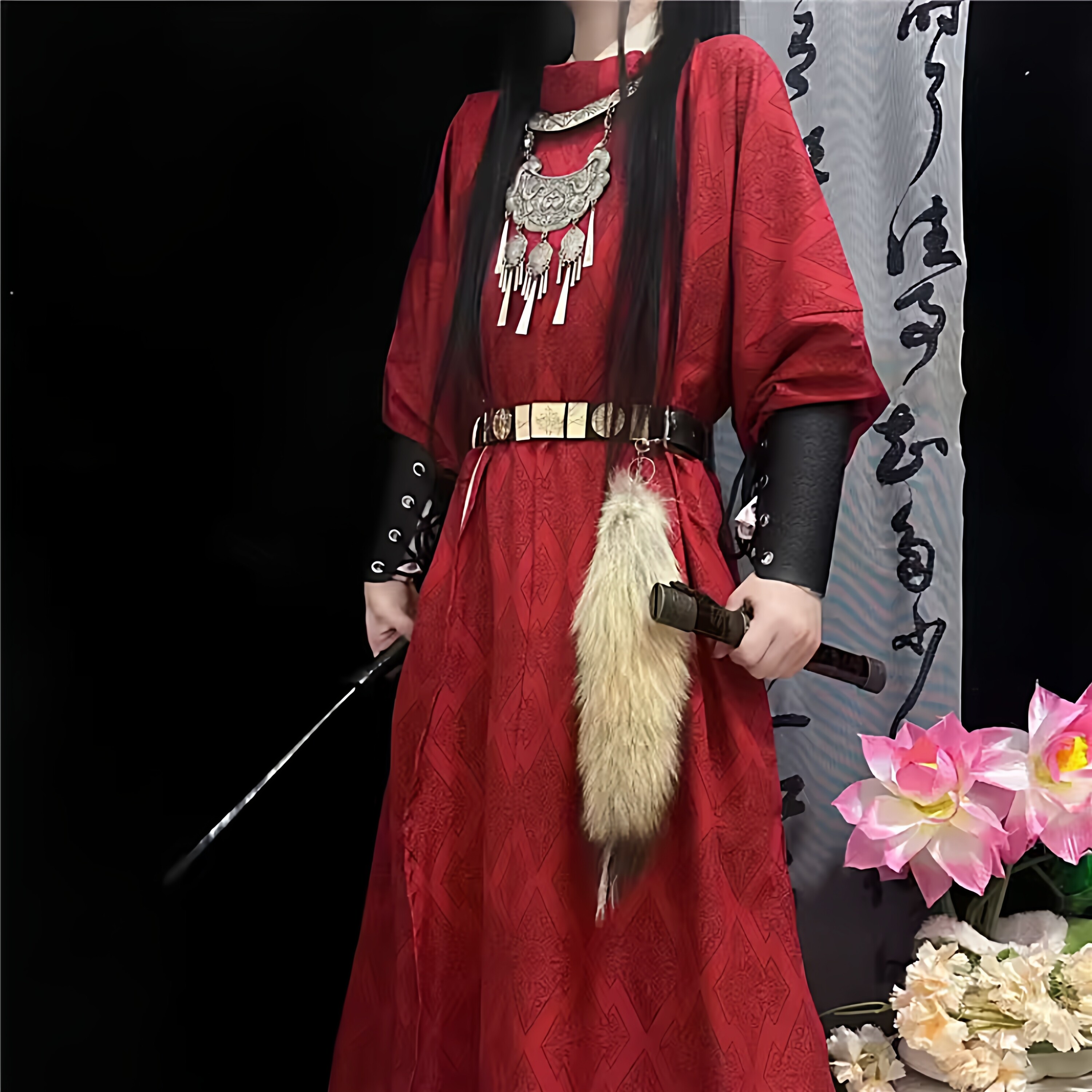 万用cos服魔道祖师魏无羡骑射服cos服唐装圆领袍长服花城cos服