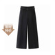 休闲裤 艾诺丝尚忆2026春新款 直筒西装 黑色显瘦阔腿裤 女156630 时尚