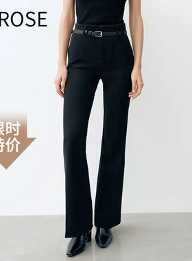 艾诺丝尚忆2026春新款气质百搭高腰时髦微喇叭西装裤长裤女311110