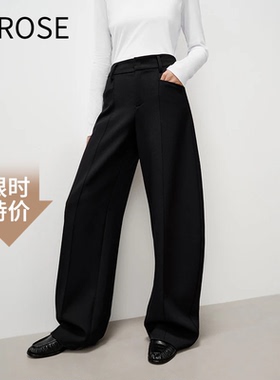 艾诺丝尚忆2025秋款百搭时尚弯刀裤休闲裤女裤子304111