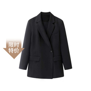 不规则设计外套131108 外套女职业装 艾诺丝尚忆2026春款 一粒扣西装