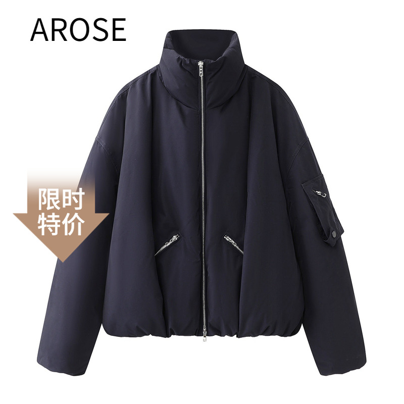 艾诺丝尚忆保暖立领短款羽绒服