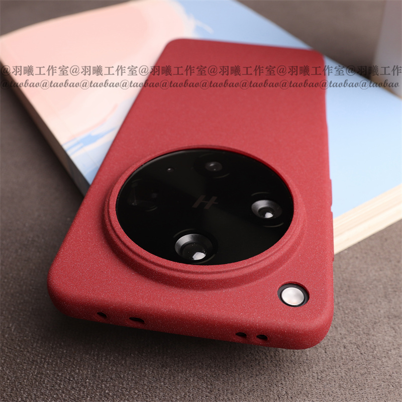 ins冷淡风颗粒粗磨砂防指纹硅胶软壳适用OPPOFindX8Pro手机壳大孔镜头FindX8S+圆弧边FindX8Ultra复古酒红色