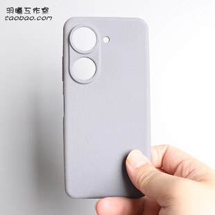 岩砂软壳适用华硕ZenFone10/9手机壳asus磨砂防指纹12Ultra保护套全包硅胶8/7/6网红ins纯灰色ZenFone11Ultra