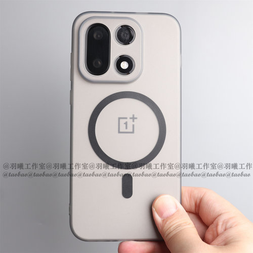 适用一加15手机壳透灰色磁吸tpu软壳硅胶OnePlus 13T保护套全包圆边Ace6T半透明极简约轻薄Ace5Pro磨砂裸机感