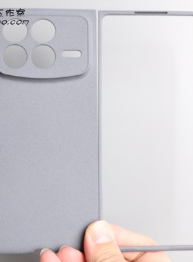 适用小米mixfold4手机壳Fold3保护套磨砂硬壳颗粒防指纹Fold2翻盖折叠屏限量版Flip简约商务奶奶灰色男女新款