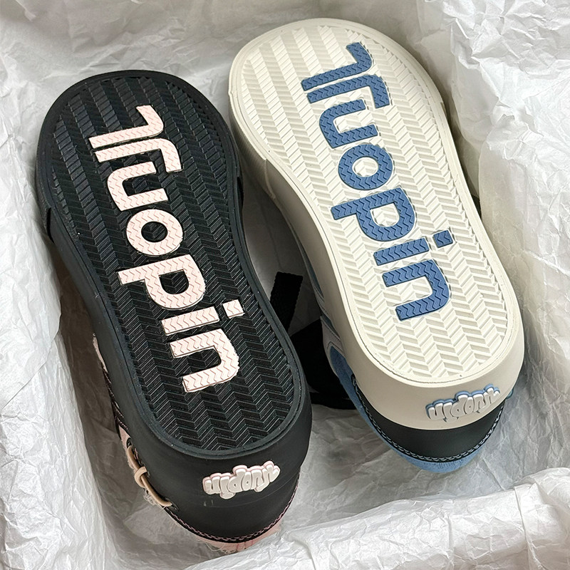 鮀品鞋子女款2026新款爆款春季透气帆布鞋厚底增高德训鞋休闲板鞋