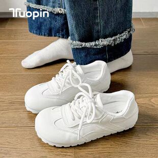 鮀品德训鞋女款2025新款配裙子小白鞋休闲百搭ins潮帆布小众板鞋