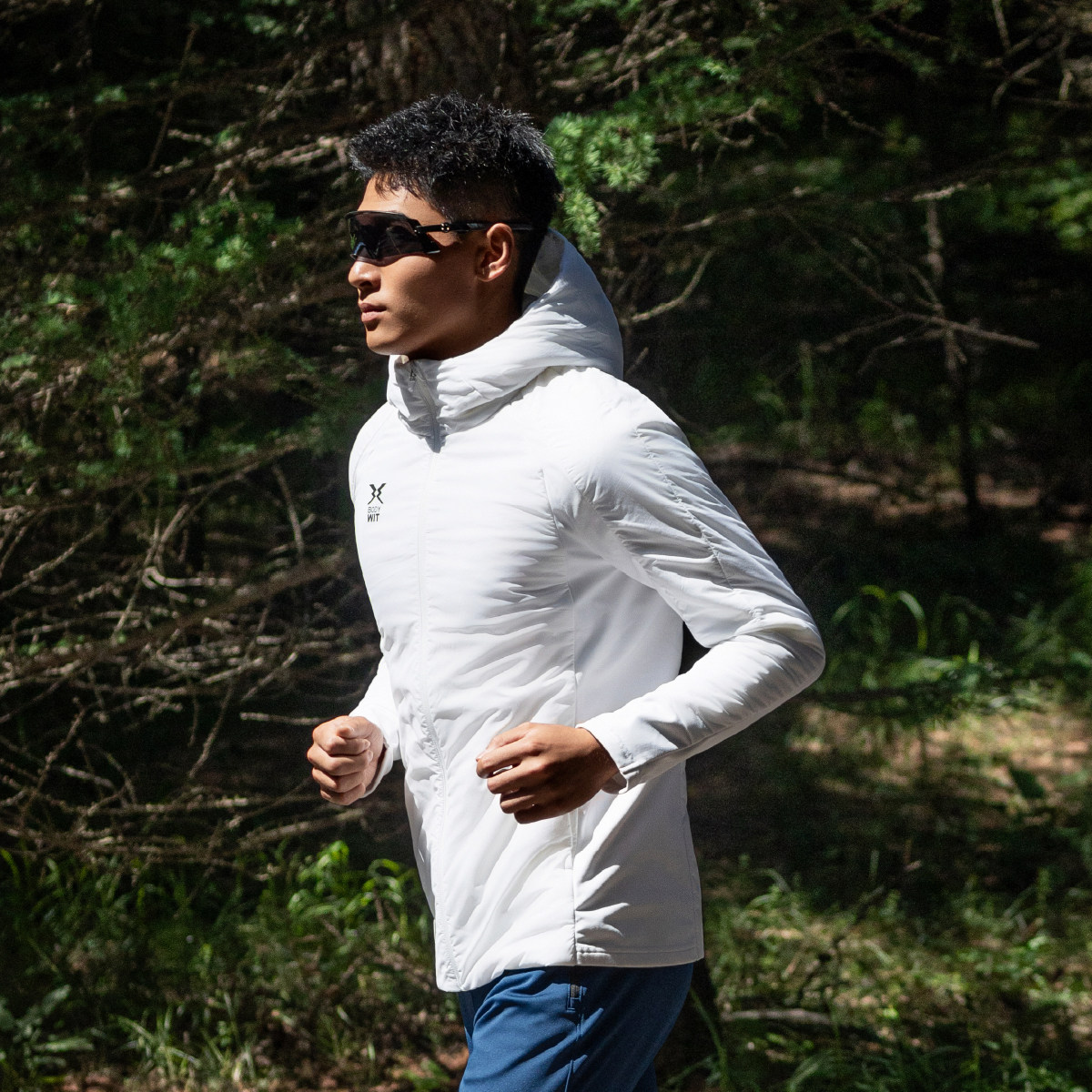 BODYWIT身体智慧炽骋连帽男款棉风衣防潮透气抗湿保暖户外运动