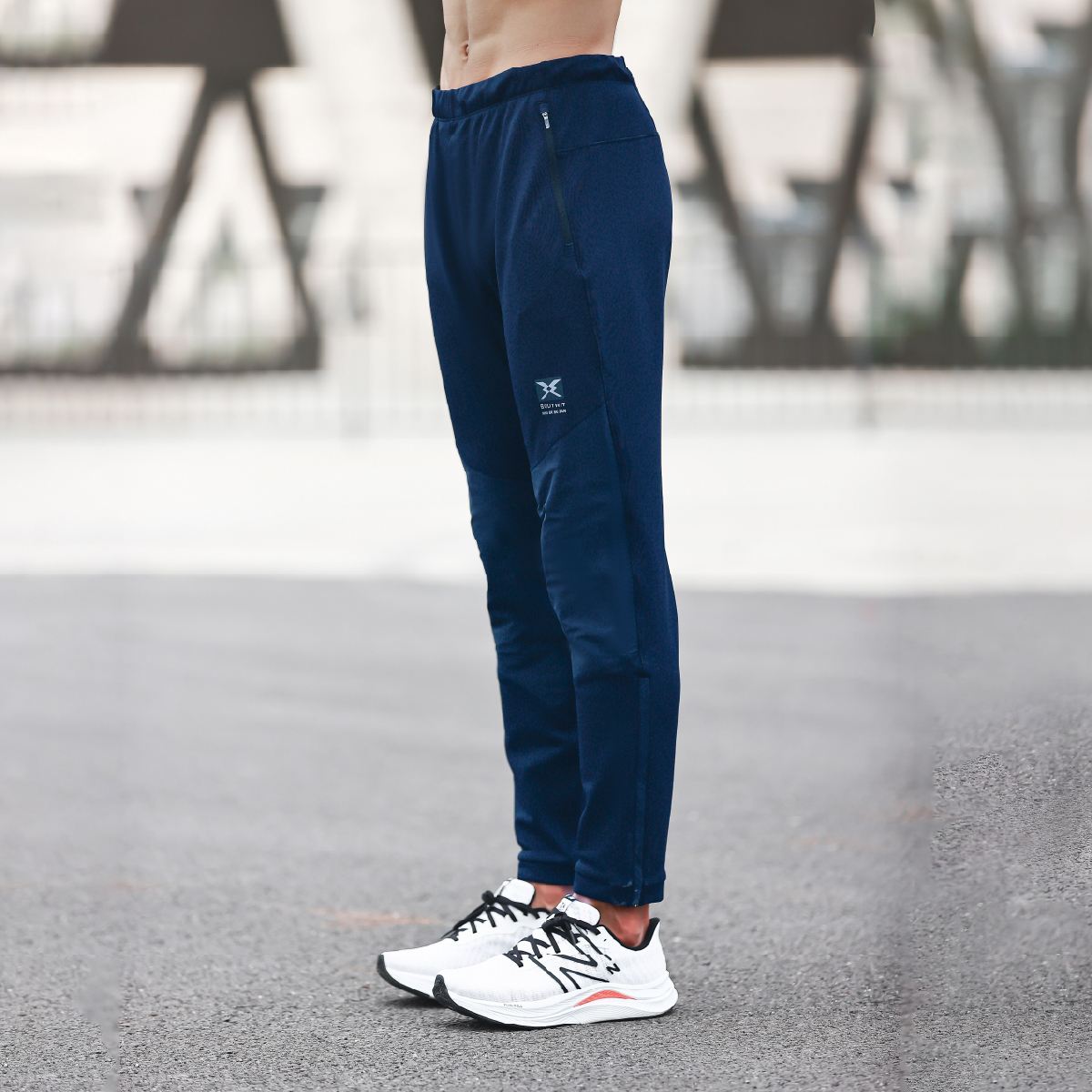 身体智慧男跑步加绒长裤