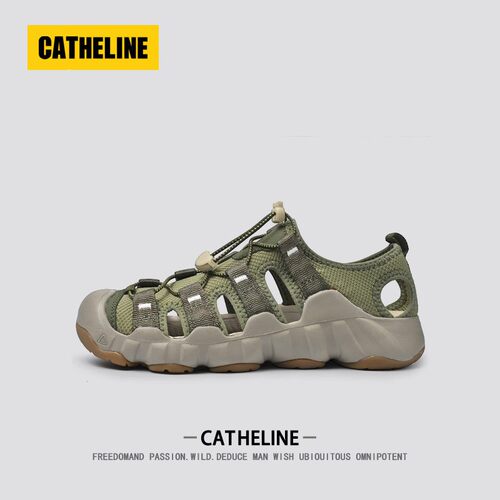 [高端轻奢]美国CAT.HELINE户外溯溪鞋男款夏季大码一脚蹬涉水凉鞋