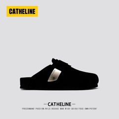 美国CATheline真皮勃肯鞋男士秋季外穿高端潮牌老钱风包头半拖鞋