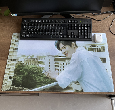 肖战周边加热鼠标垫皮革发热桌垫