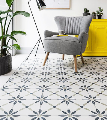 北欧小清新亚光200x200花砖防滑地砖阳台ins风卫生间餐厅艺术瓷砖