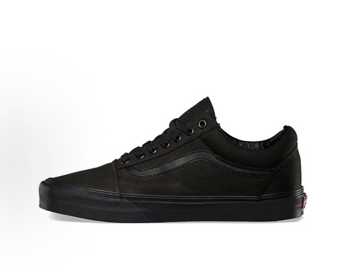 Vans 帆布 时尚潮流舒适经典低帮 板鞋 男女同款 黑色VN000D3HBKA