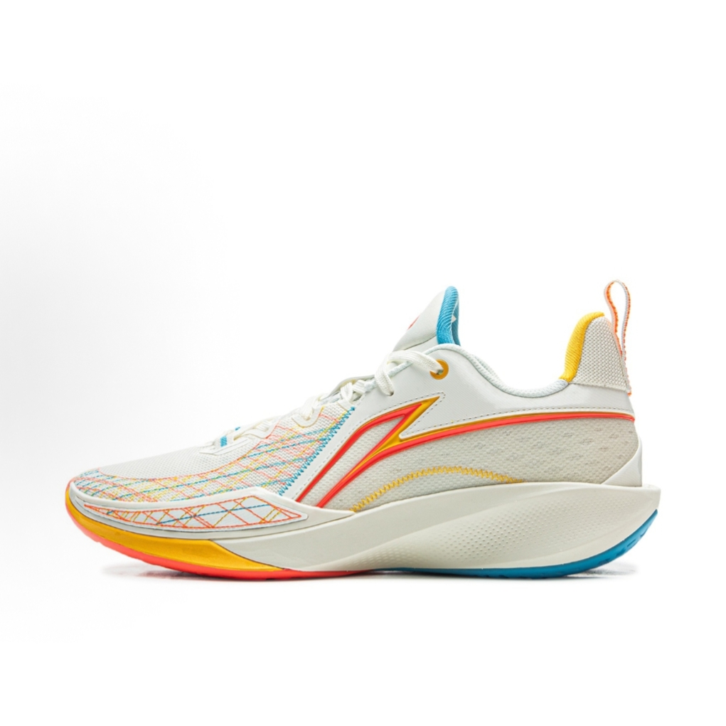 李宁闪凌2棱镜抗扭耐磨抓地包裹舒适回弹低帮篮球鞋 男 白蓝色 BL