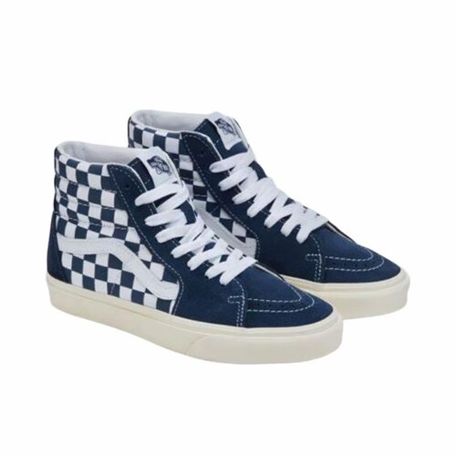 Vans 帆布 舒适百搭 耐磨 高帮 板鞋 男女同款 蓝白VN0A32QG4M0