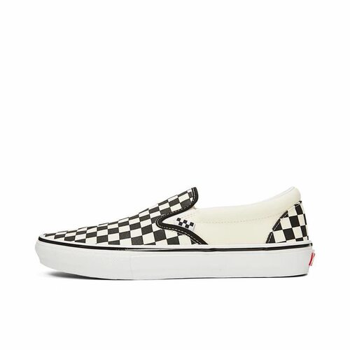 Vans  时尚帆布棋盘格 一脚蹬低帮板鞋 男女同款 黑白VN0A5FCAAUH