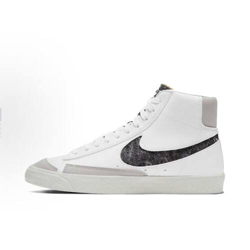 Nike Blazer Mid '77 大理石增高减震板鞋 米白黑 CW6726-100 BL
