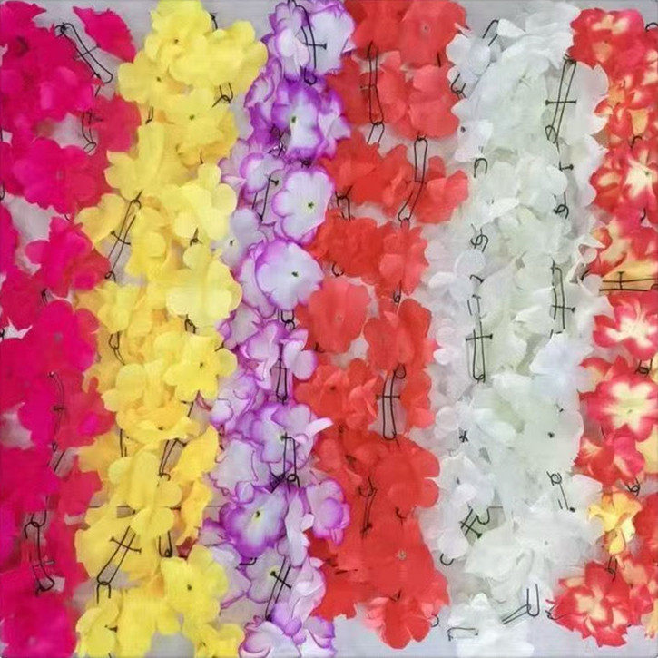 仿真木棉花链条串清明节祭祀用花墓地扫墓碑上坟假花装饰塑料拉花