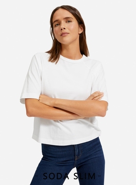 现货 Everlane Organic CottonTee女款插肩箱型有机棉圆领T恤