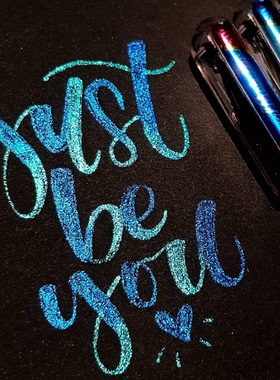 日本派通闪光笔啫喱笔金属笔K110中性笔黑卡纸专用笔手账笔涂鸦笔