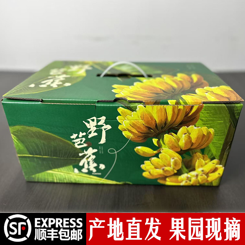 海南三亚野生土芭蕉香蕉新鲜水果甜香蕉8斤礼盒五指山甜糯自然熟