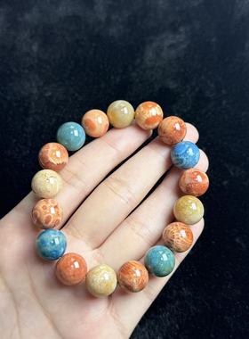 硅化玉珊瑚玉手串-约12mm-多样性发货- T福- A4532