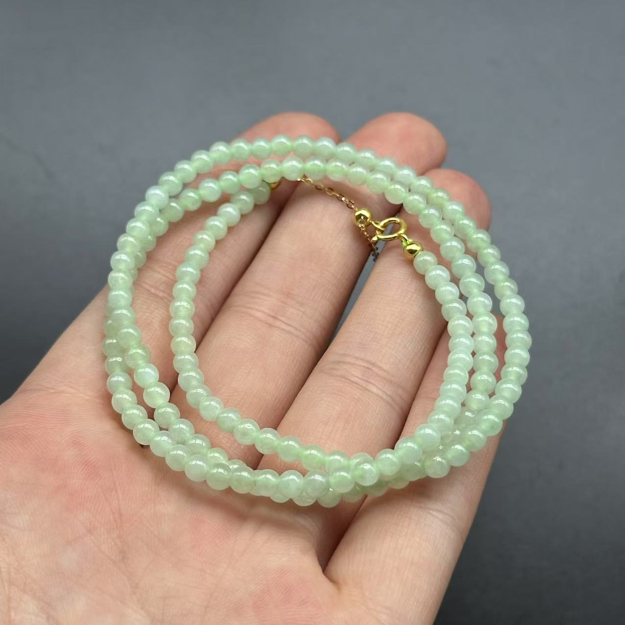 翡翠小米珠项链-约3mm-多样性发货-F凌-Y1070