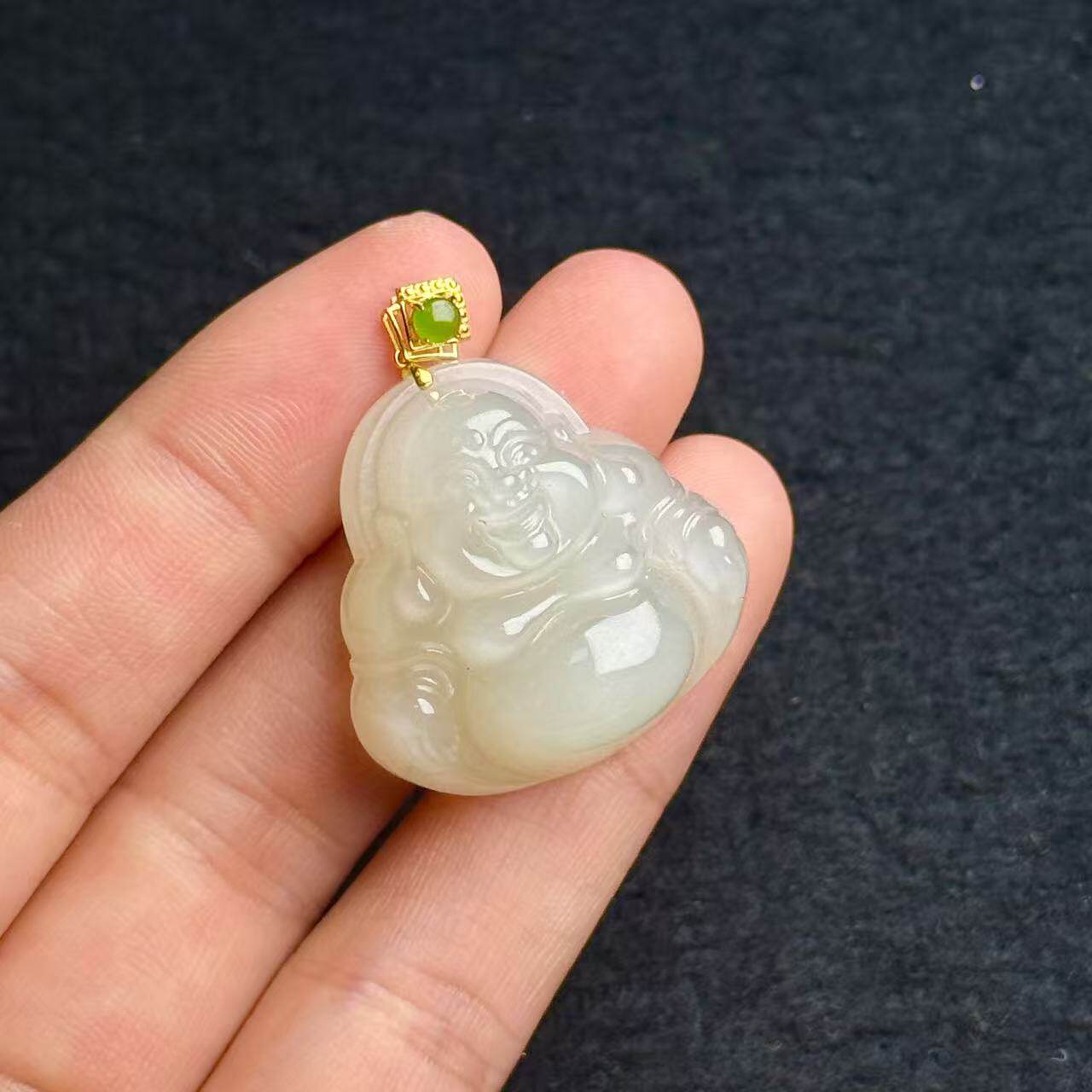 18k和田玉吊坠，约35*28*11mm，多样性发货-YSP金-A1430