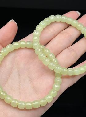 和田玉直切素圈手串-约6mm-多样性发货-H玉Y1663