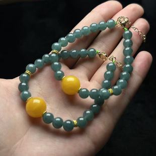 翡翠蜜蜡手链 G帝 约7mm 多样性发货