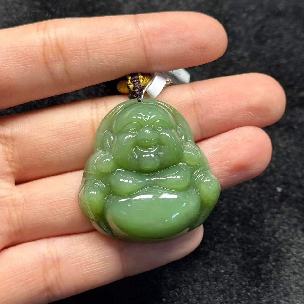 和田玉碧玉佛公吊坠-约35*24*11mm-多样性发货- Z老 F266