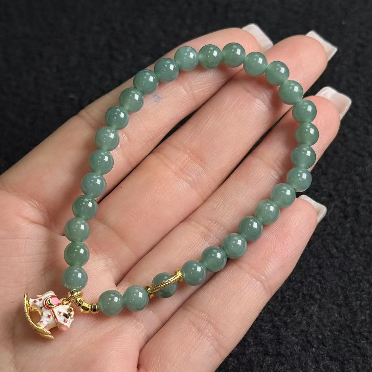 翡翠DIY手串-约6mm-多样性发货-B冰-B8275