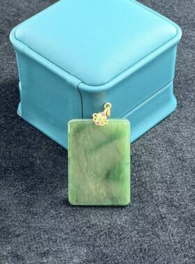 s925银和田玉无事牌吊坠-约26*36mm-多样性发货-F利-V99