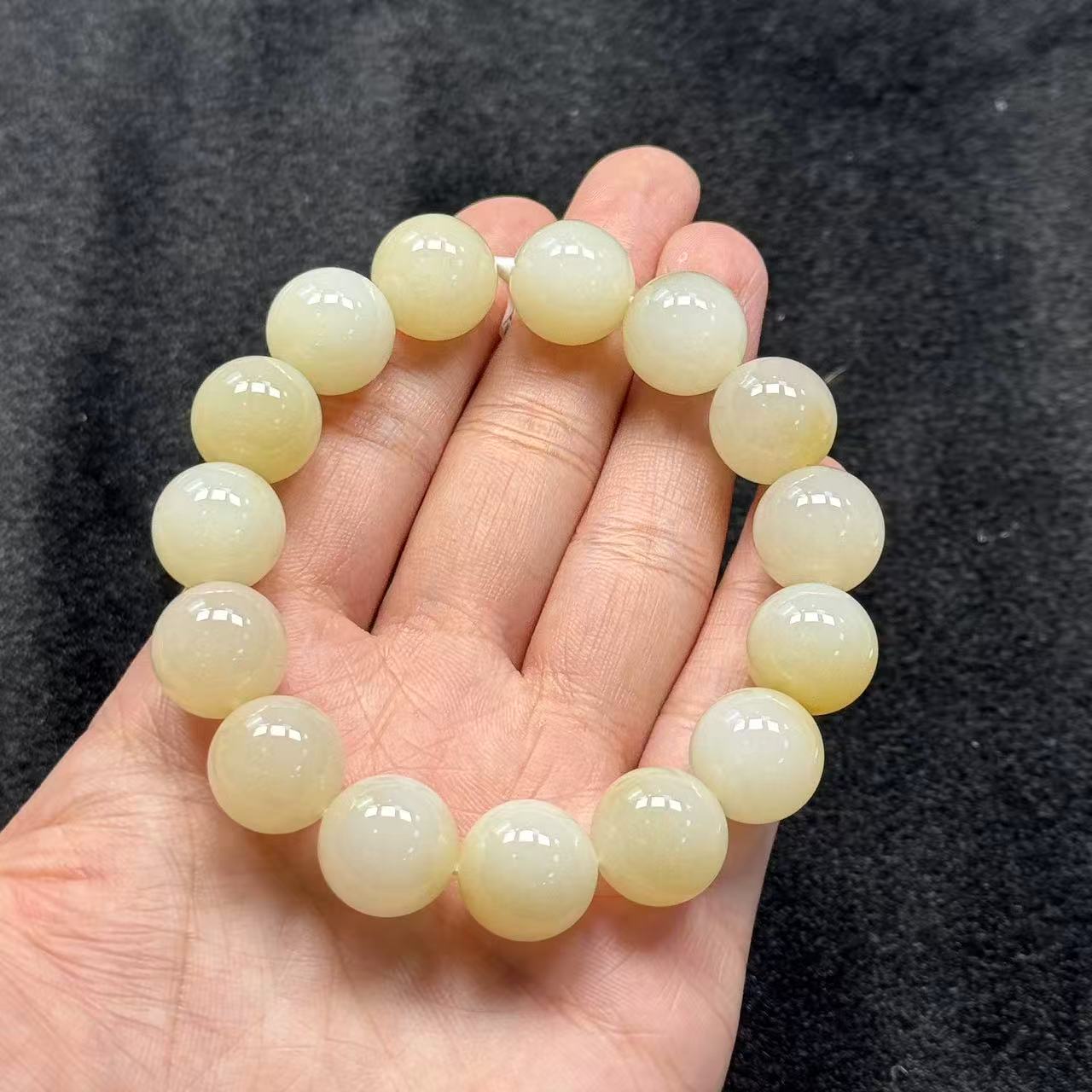 和田玉手串-约14mm-多样性发货-L老，S2087