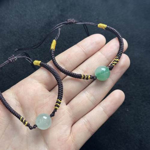 石英质玉独龙玉单珠手绳-约12mm-多样性发货- BD千- A4749