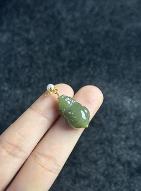 S925银和田玉貔貅吊坠-约31*12*9mm-多样性发货- F利- A5748