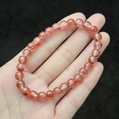 南红（玛瑙）南红直切手串-约6*6mm-T柯-多样性发货-A3975