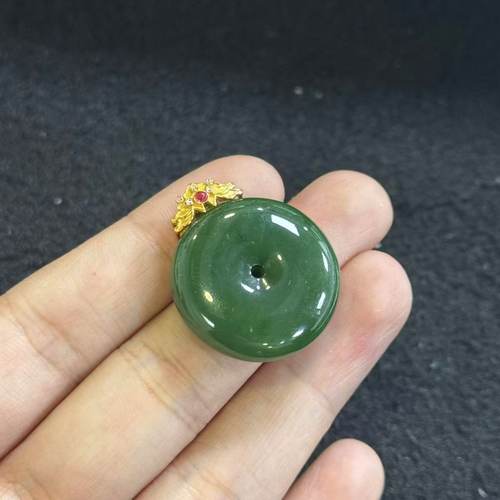 s925银和田玉吊坠-约29*24*8mm-多样性发货- F利Y5561