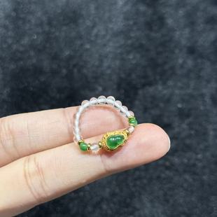 J翠 约8×6×5mm B9647 多样性发货 翡翠葫芦戒圈