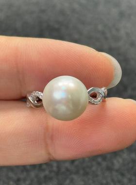s925银淡水珍珠戒指-约10mm-多样性发货-C七，B293