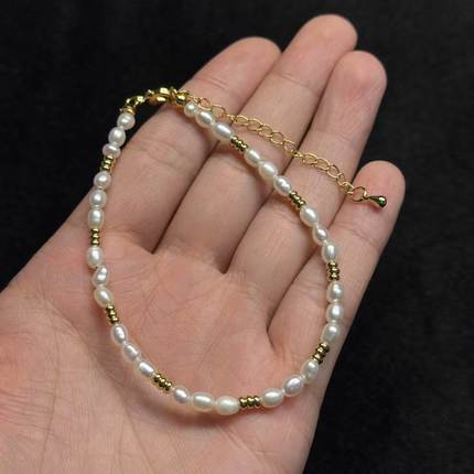 淡水珍珠手链-约3mm-多样性发货-ZG珍，B189